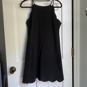 love...ady black scalloped mini dress